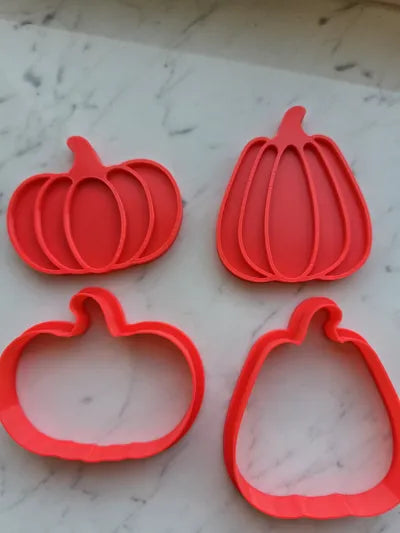 Pumpkin Cookie Cutter + Stamp Set – Thanksgiving Baking Essential