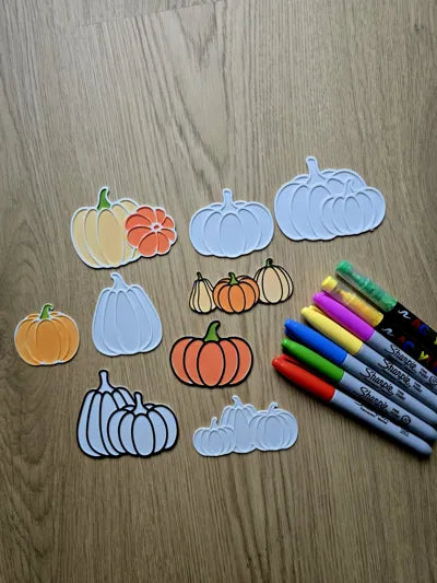 Paintable Harvest Pumpkins 9 PK Set – DIY Thanksgiving Figurines