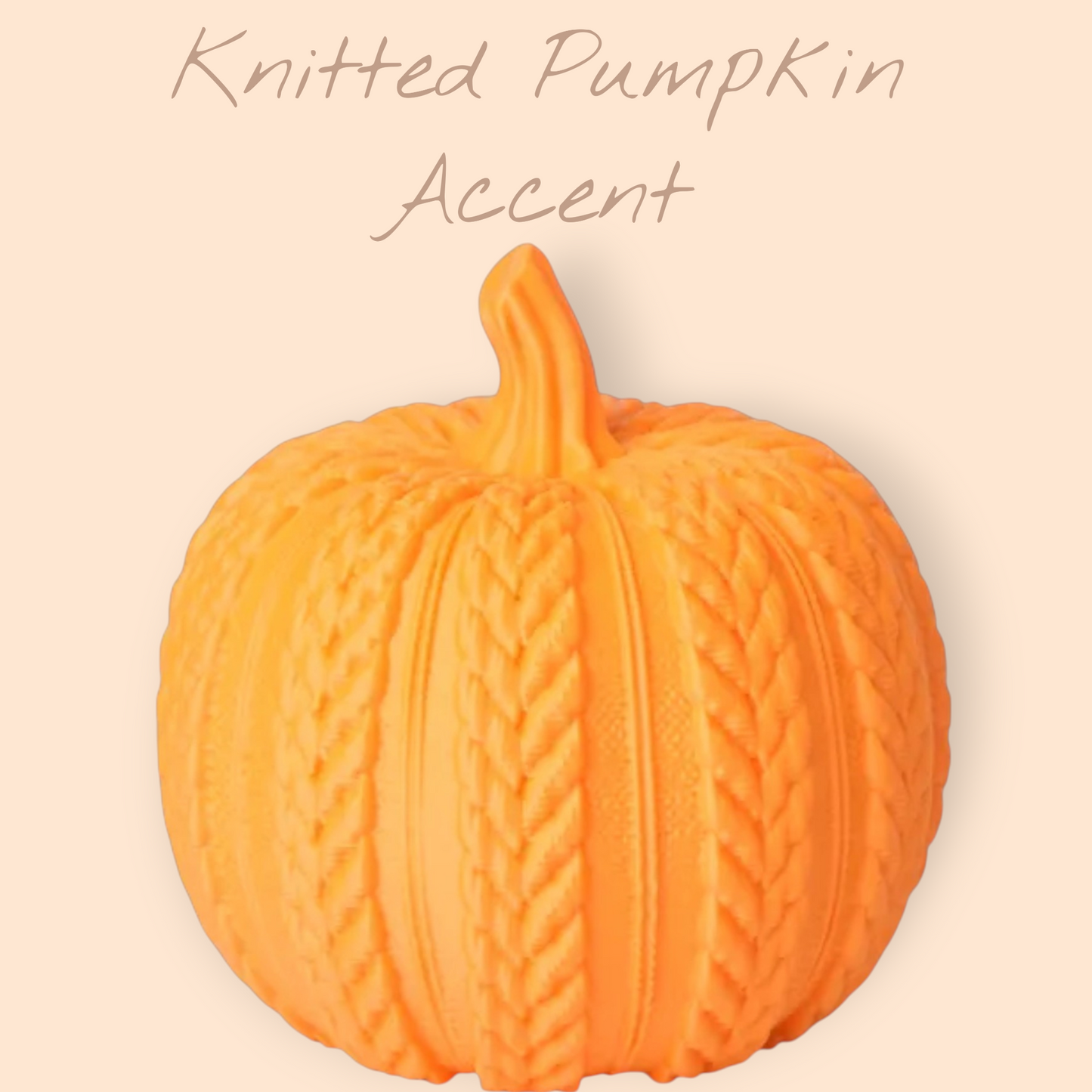Textured Knitted Pumpkin Accent