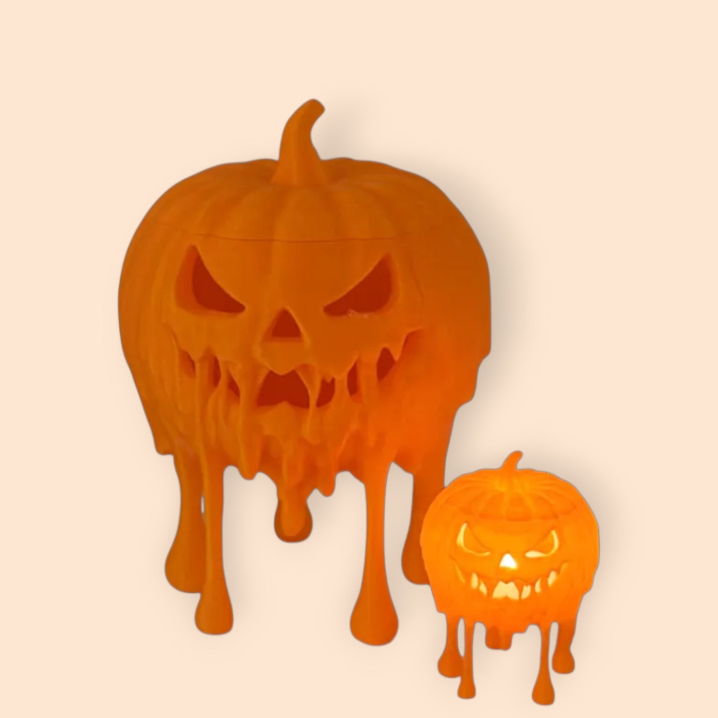 Dripping Jack-O'-Lantern Tealight Holder