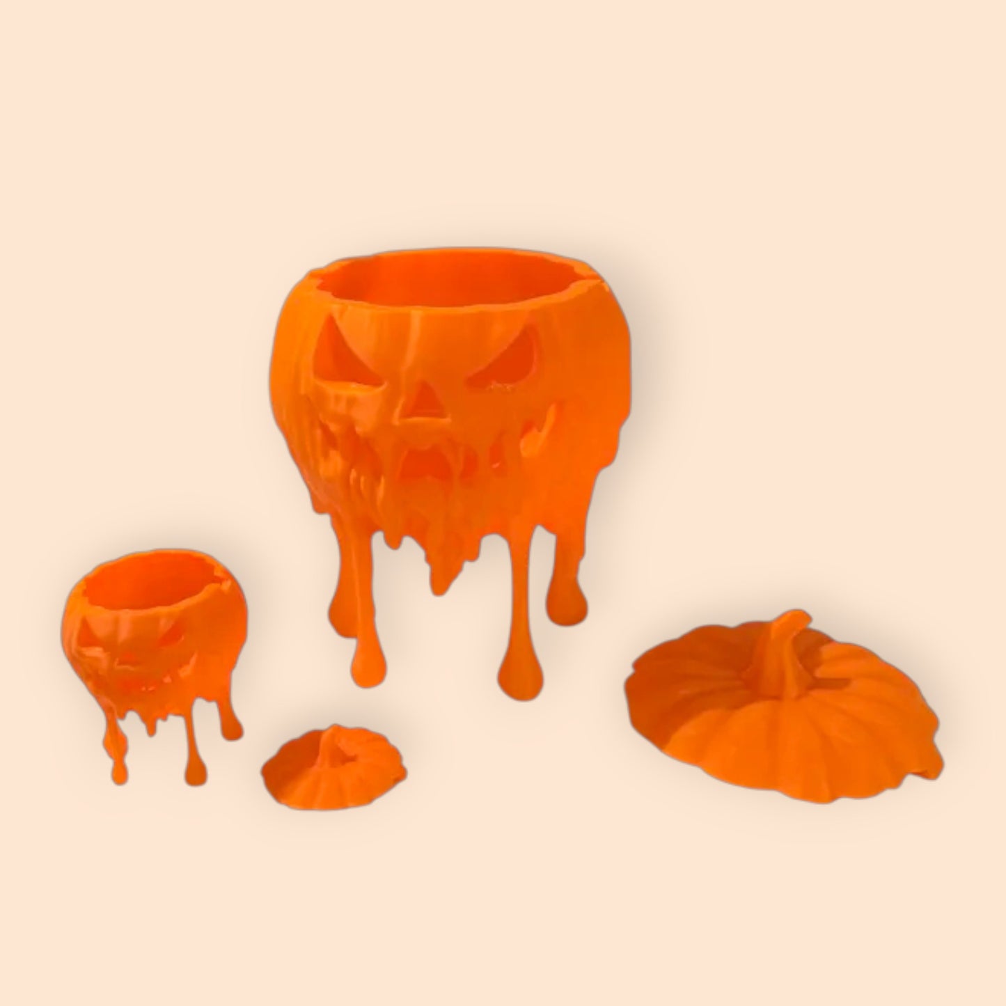 Dripping Jack-O'-Lantern Tealight Holder