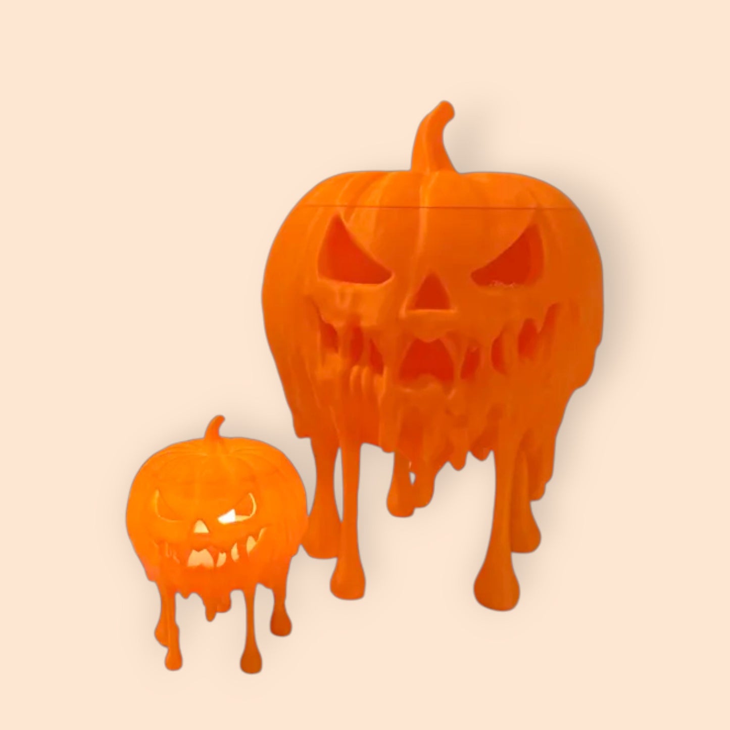 Dripping Jack-O'-Lantern Tealight Holder