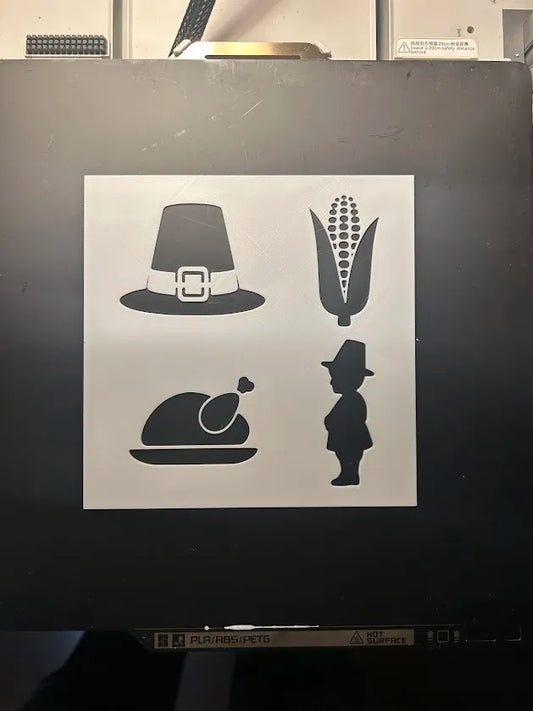 Paintable Thanksgiving Stencil Set – DIY Fall Craft Templates