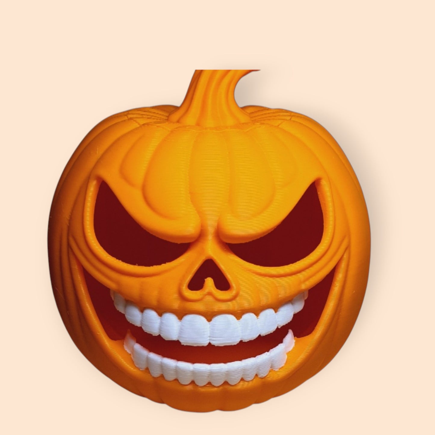 Evil Grinning Pumpkin Tea Light Holder