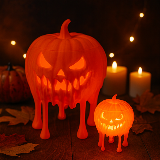 Dripping Jack-O'-Lantern Tealight Holder