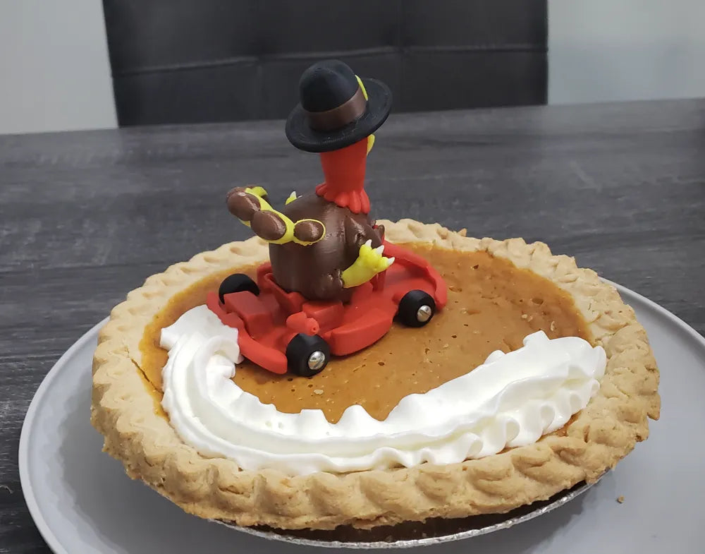 Paintable Thanksgiving Go-Kart Turkey
