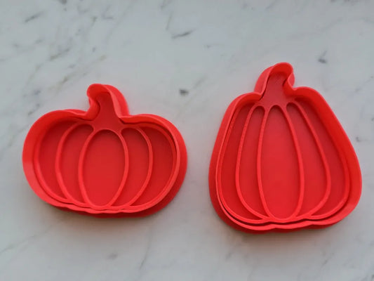Pumpkin Cookie Cutter + Stamp Set – Thanksgiving Baking Essential