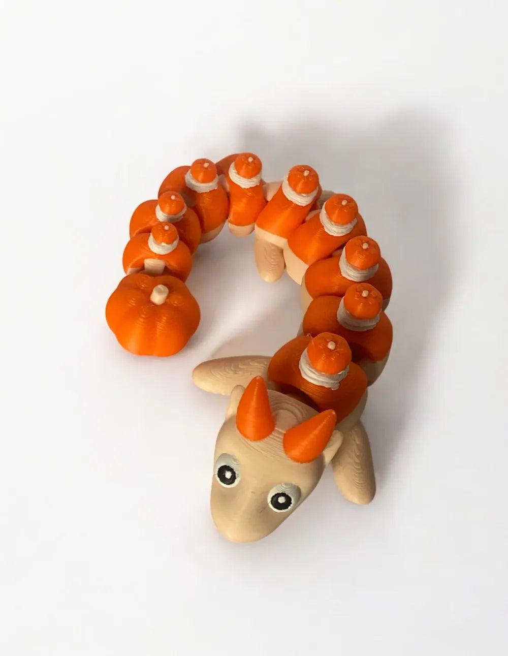 Pumpkin-Pie Dragon – Articulated Thanksgiving Table Décor & Dessert Toppe