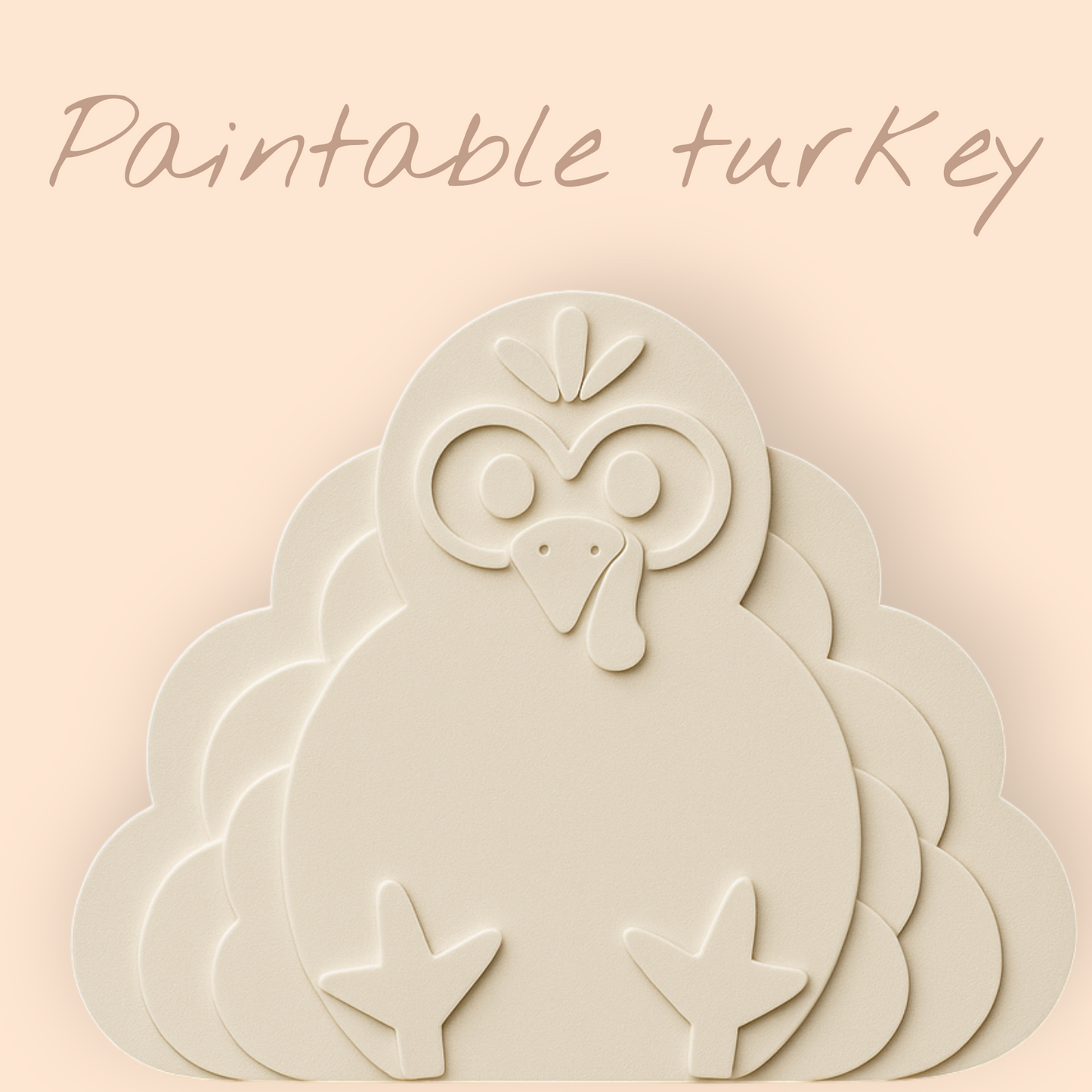 Paintable Thanksgiving Turkey 2PK – DIY Holiday Figurine