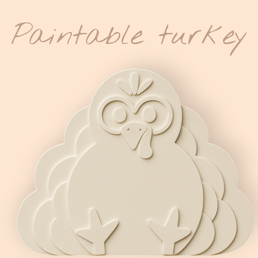Paintable Thanksgiving Turkey 2PK – DIY Holiday Figurine