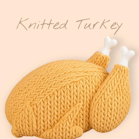 Cozy Knit Thanksgiving Turkey Figurine
