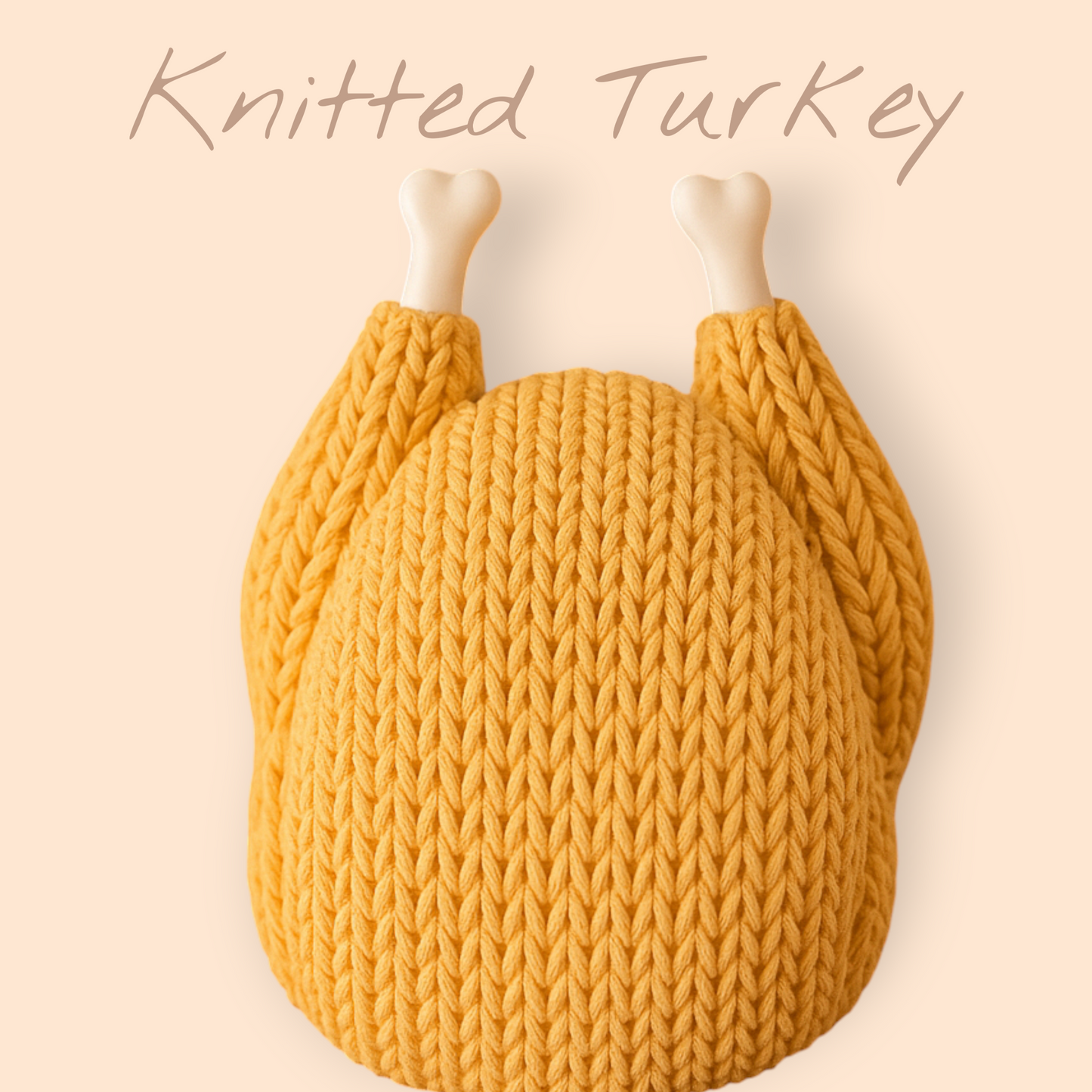 Cozy Knit Thanksgiving Turkey Figurine