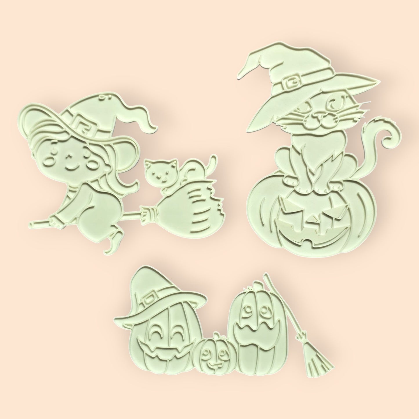 Paintables “Cute Halloween Cat & Pumpkin Witch” DIY Colour Craft